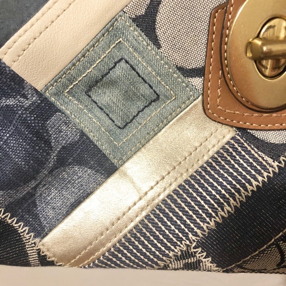 Coach signature denim Collection patchwork satchel - Picture 3 of 8